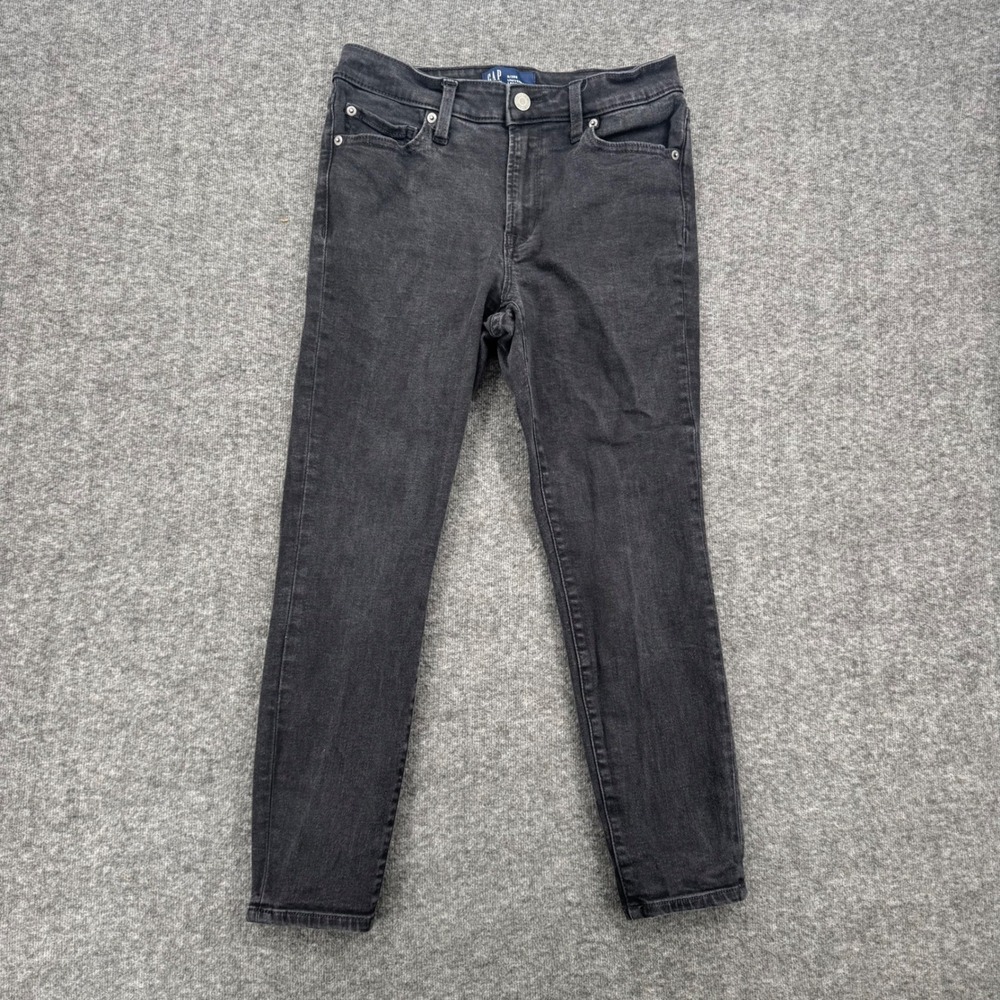 Gap Denim Universal Legging Jeans Womens 8/29S Black Stretch Skinny Short Inseam